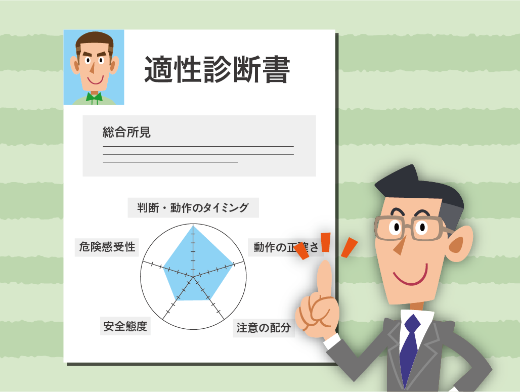 適性診断の結果に基づき、各ドライバーの「性格」や「運転のくせ」を本人に自覚させます。自分の弱点を客観的に把握した上で、それを補うための具体的な配慮事項を個別指導しましょう。
